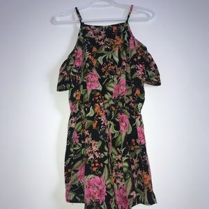 off the shoulder floral romper